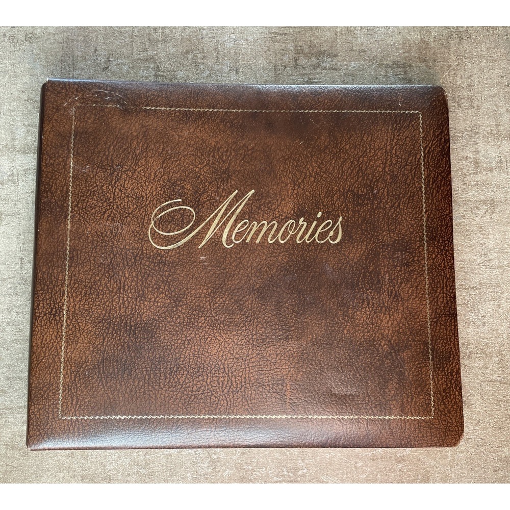 Vintage MEMORIES Top Genuine Leather Photo Album UNUSED / Family Tree